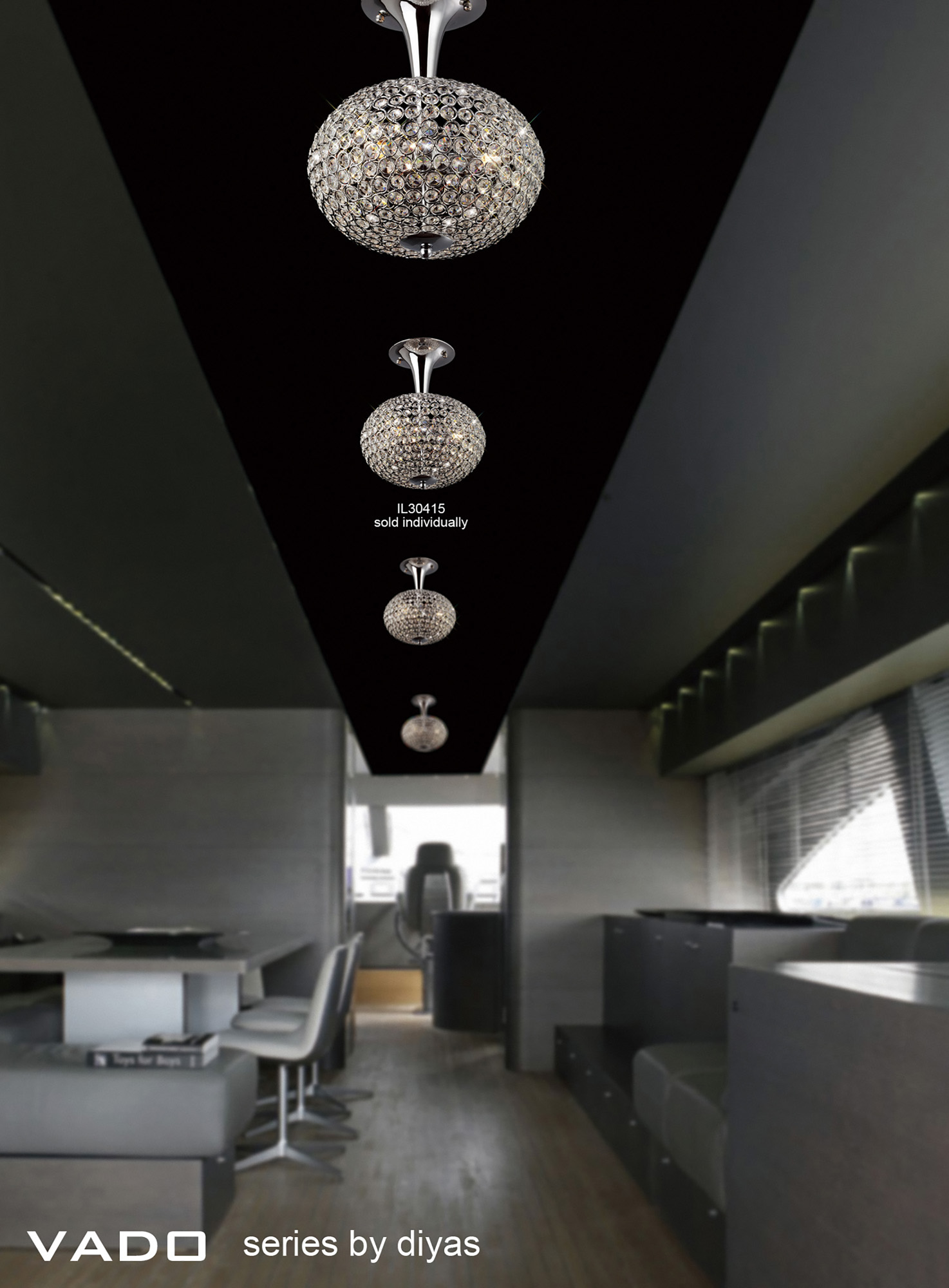 Vado Crystal Ceiling Lights Diyas Flush Crystal Fittings